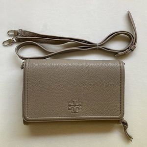 Tory Burch Crossbody Wallet Purse - Gray
